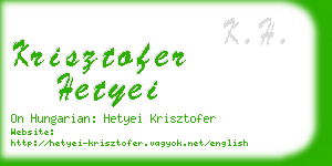 krisztofer hetyei business card